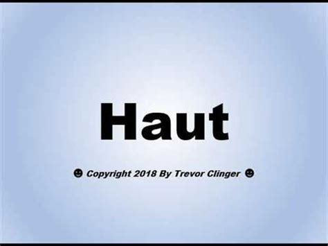 what does haute mean.